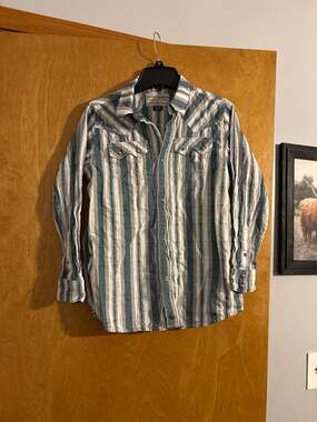 Cody James Men's XL Striped Pearl Snap Long Sleeve Western Shirt